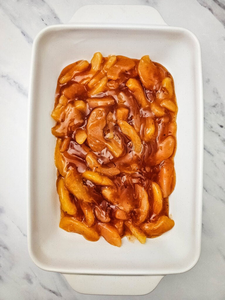 Apple Cobbler Process Photo