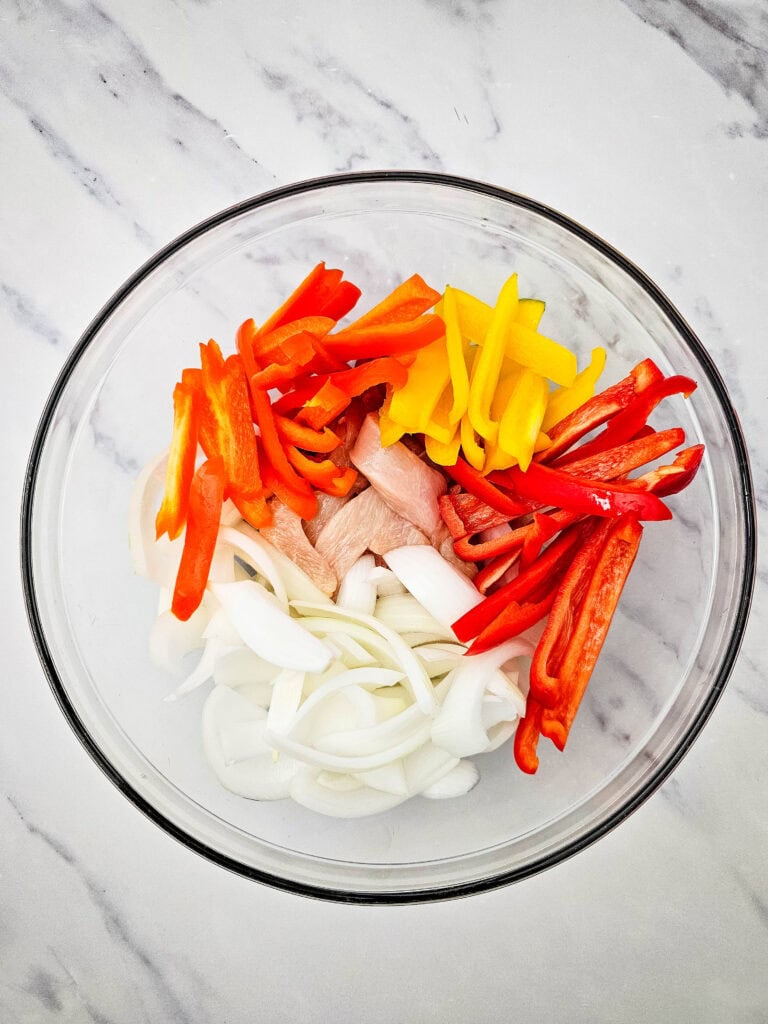 Chicken Fajitas Bowl Process Photo