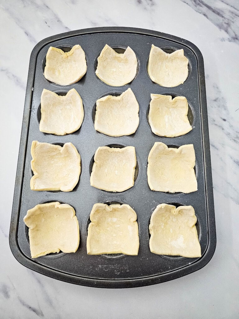 Mushroom Puff Pastry Bites Process Photo