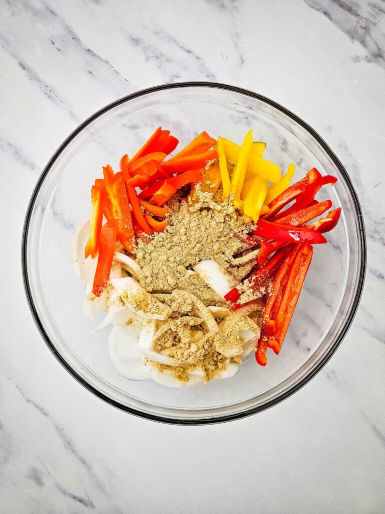 Chicken Fajitas Bowl Process Photo