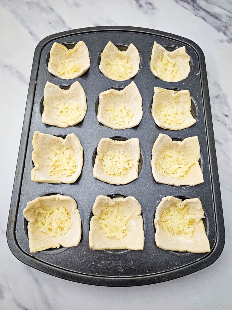 Mushroom Puff Pastry Bites Process Photo