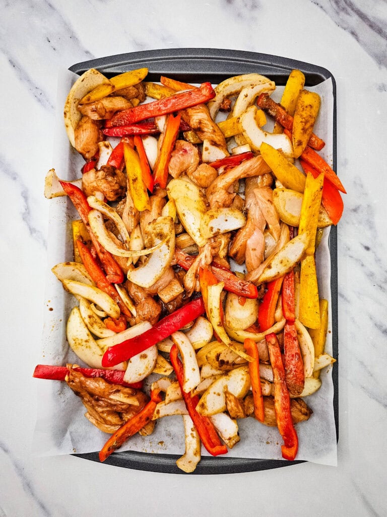 Chicken Fajitas Bowl Process Photo