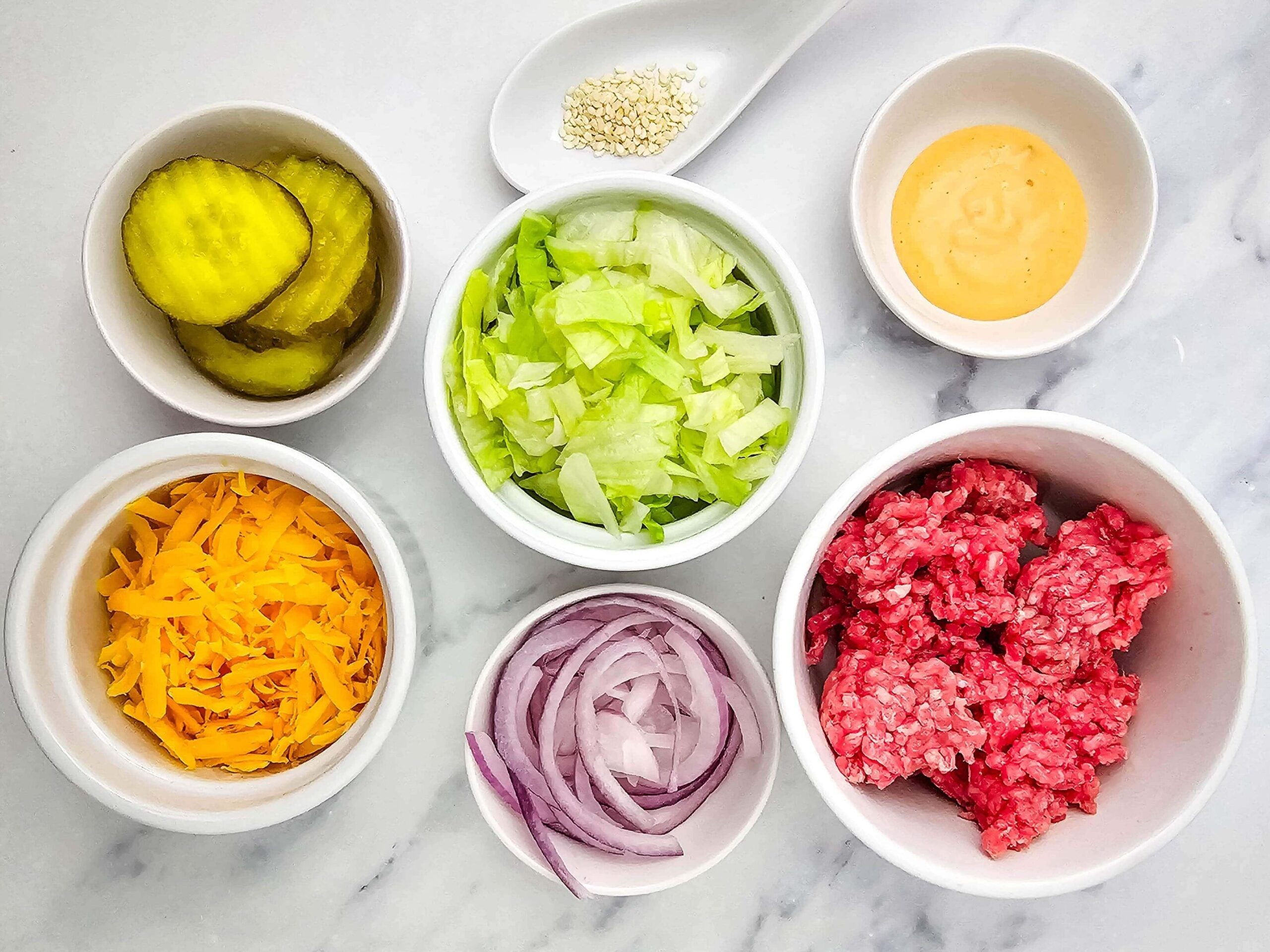Big Mac Bowl Process Ingredients