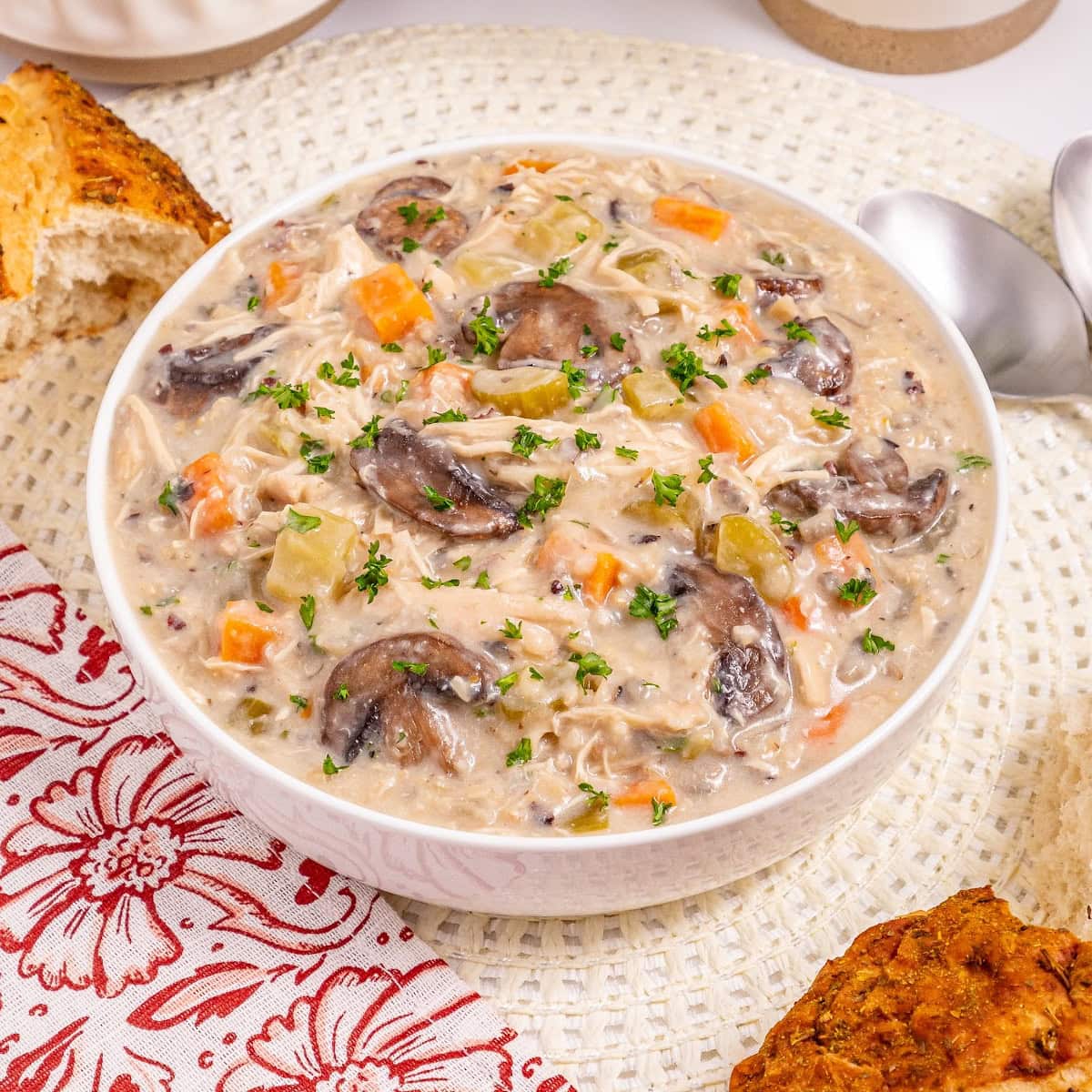 Slow Cooker Chicken Wild Rice Soup featured image copy