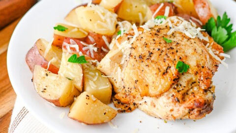 Slow Cooker Garlic Parmesan Chicken and Potatoes Featured Image copy