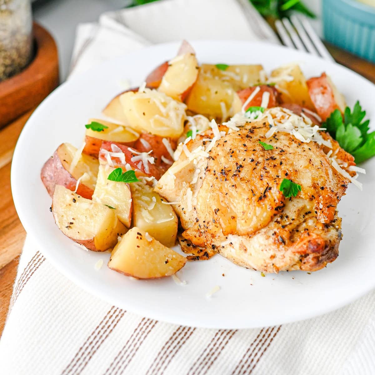 Slow Cooker Garlic Parmesan Chicken and Potatoes Featured Image copy