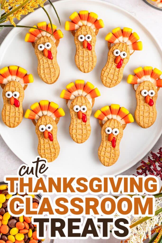 Thanksgiving Classroom Treats-Nutter Butter Turkeys