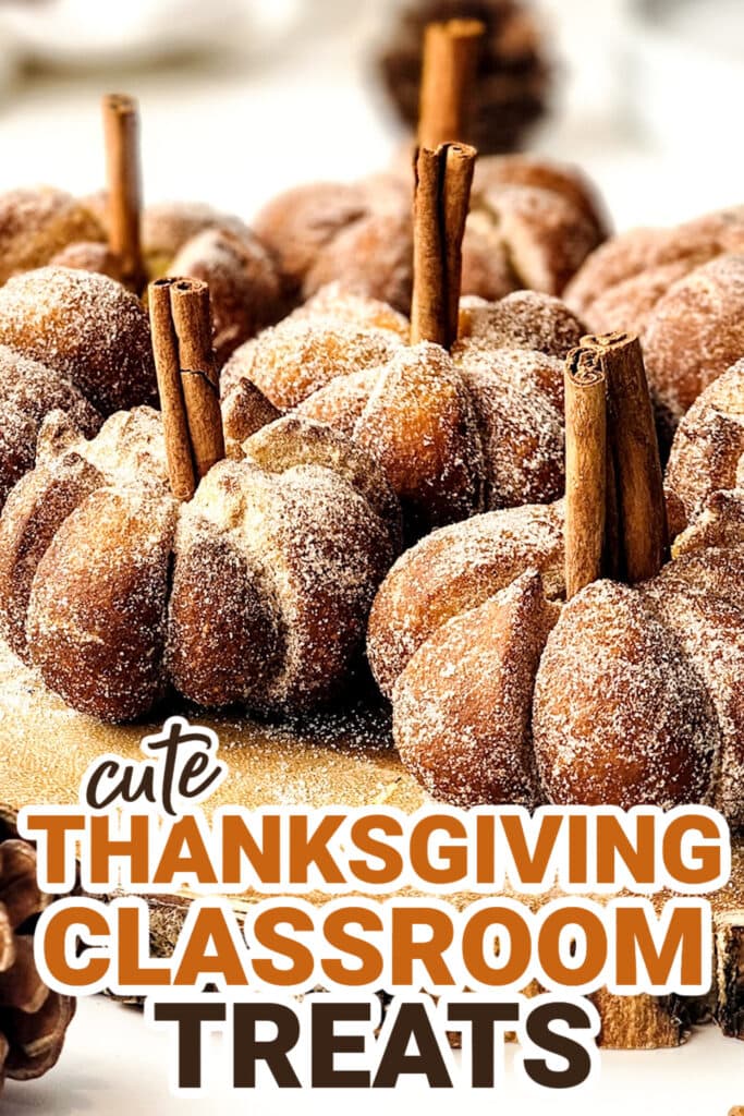 Thanksgiving Classroom Treats-Pumpkin Donuts