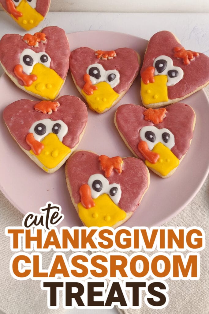 Thanksgiving Classroom Treats-Sugar Cookie Turkeys