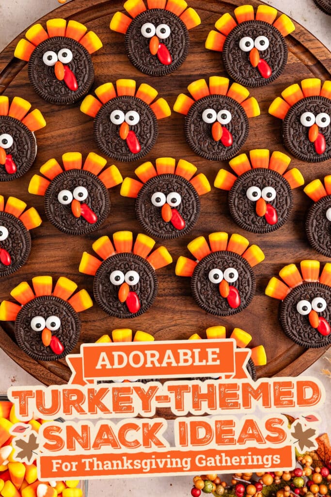 Turkey-Themed Snacks-Cute Chocolate Oreo Turkeys