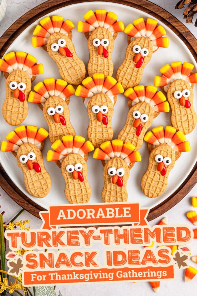 Turkey-Themed Snacks-Nutter Butter Turkey Cookies