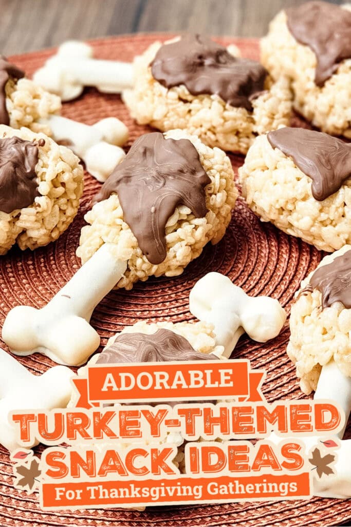 Turkey-Themed Snacks-Turkey Leg Rice Krispies Treats