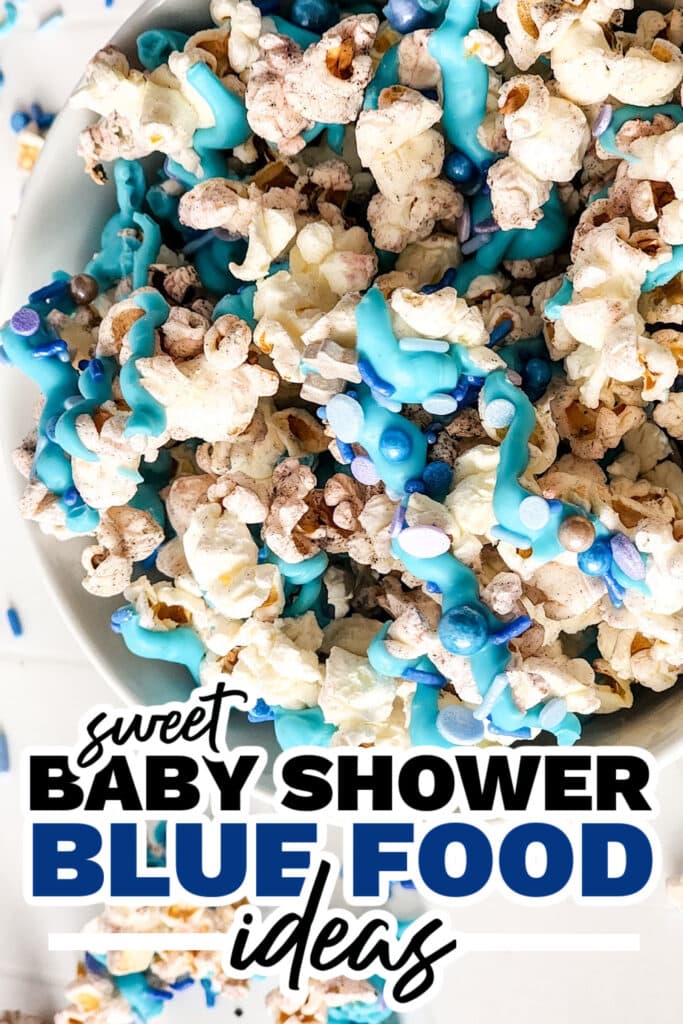 blue baby shower food ideas - Little Mermaid Popcorn