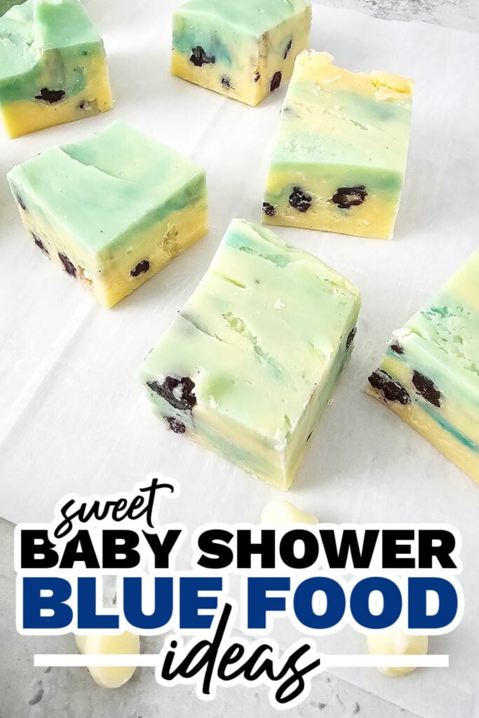 blue baby shower food ideas - Sweet and Creamy Blueberry Fudge