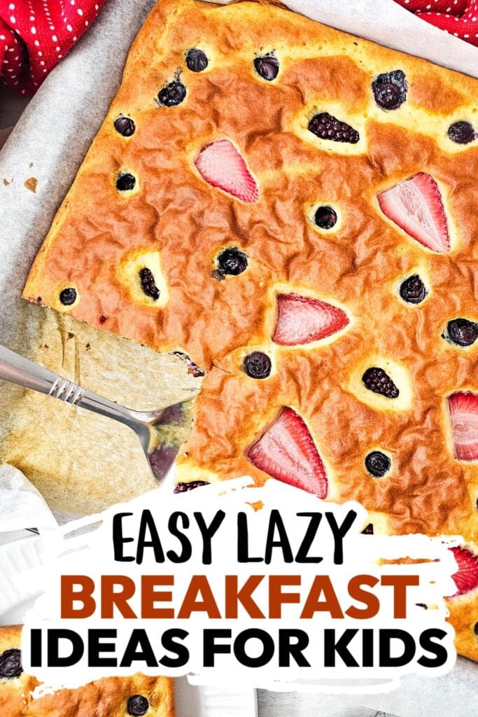 breakfast ideas for kids - sheet pan berry pancakes 