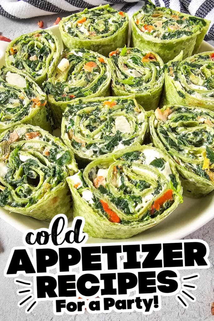 cold appetizer - Classic Spinach Dip Pinwheels
