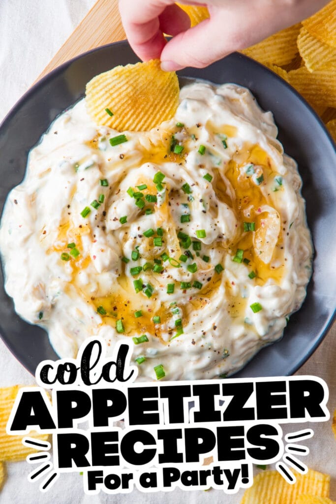 cold appetizer - French Onion Dip with Honey