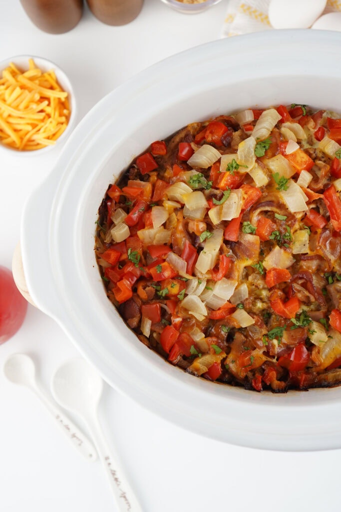Crockpot Breakfast Casserole Process Photo