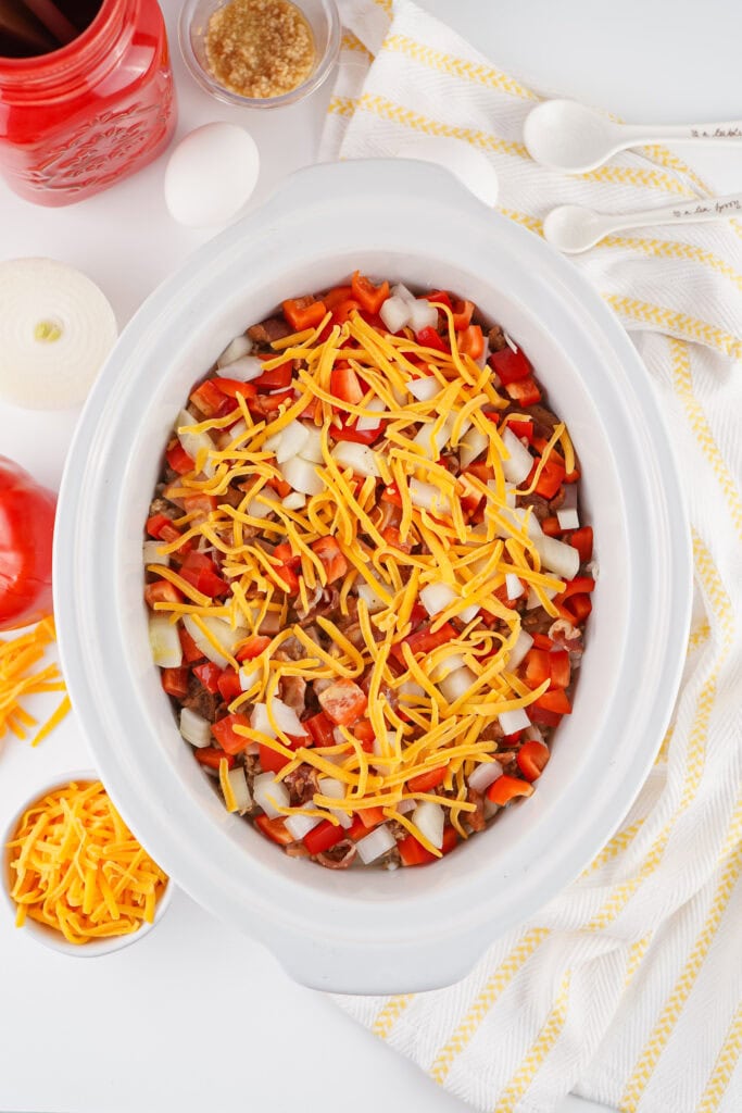 Crockpot Breakfast Casserole Process Photo