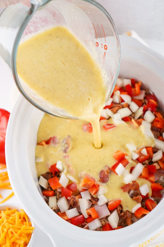 Crockpot Breakfast Casserole Process Photo