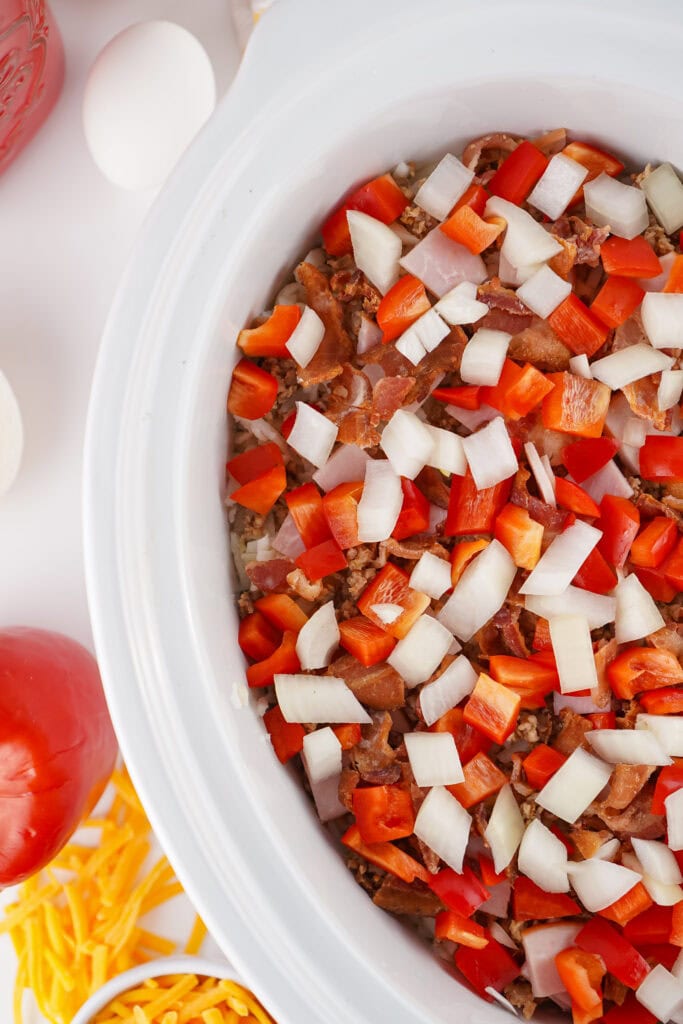 Crockpot Breakfast Casserole Process Photo