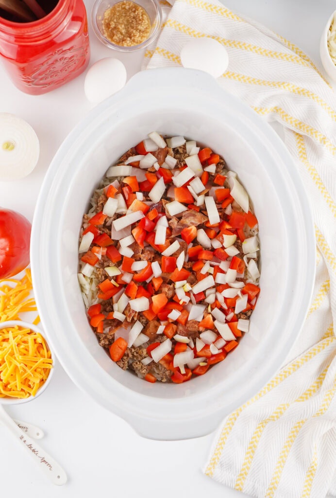Crockpot Breakfast Casserole Process Photo