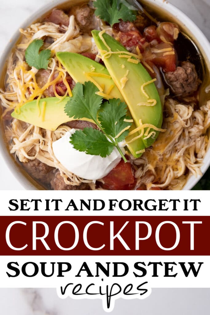 crockpot soup - Slow Cooker Chicken and Beef Taco Soup
