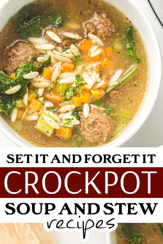 crockpot soup - Slow Cooker Italian Wedding Soup