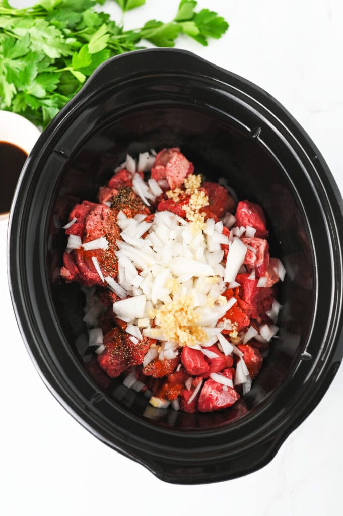 Crock Pot Beef Stroganoff Process Photo
