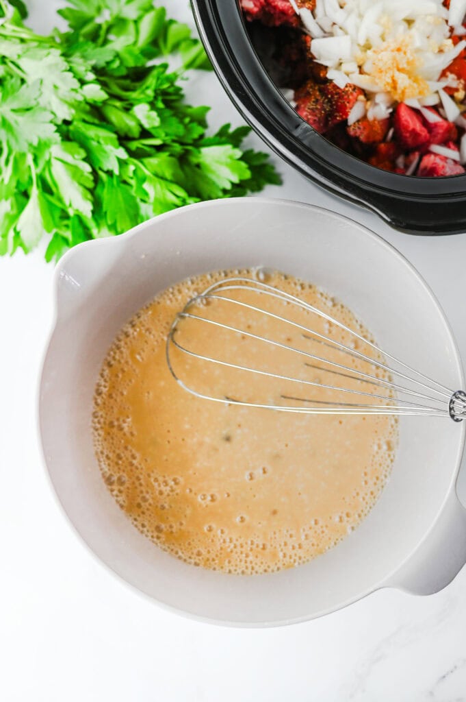 Crock Pot Beef Stroganoff Process Photo