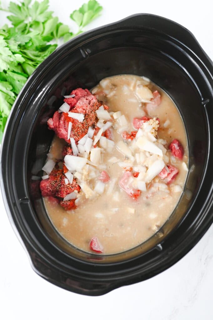 Crock Pot Beef Stroganoff Process Photo
