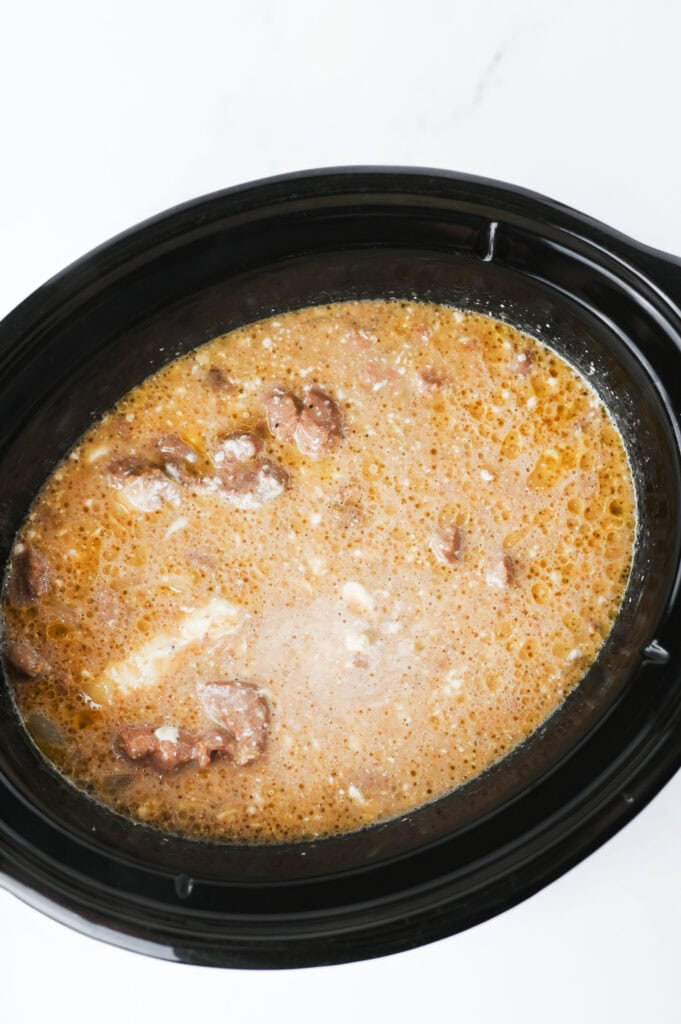 Crock Pot Beef Stroganoff Process Photo