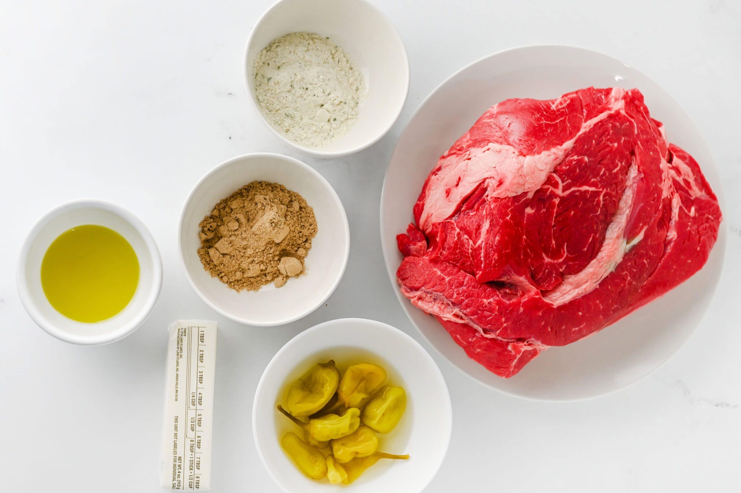 Crock Pot Mississippi Pot Roast Process Ingredients