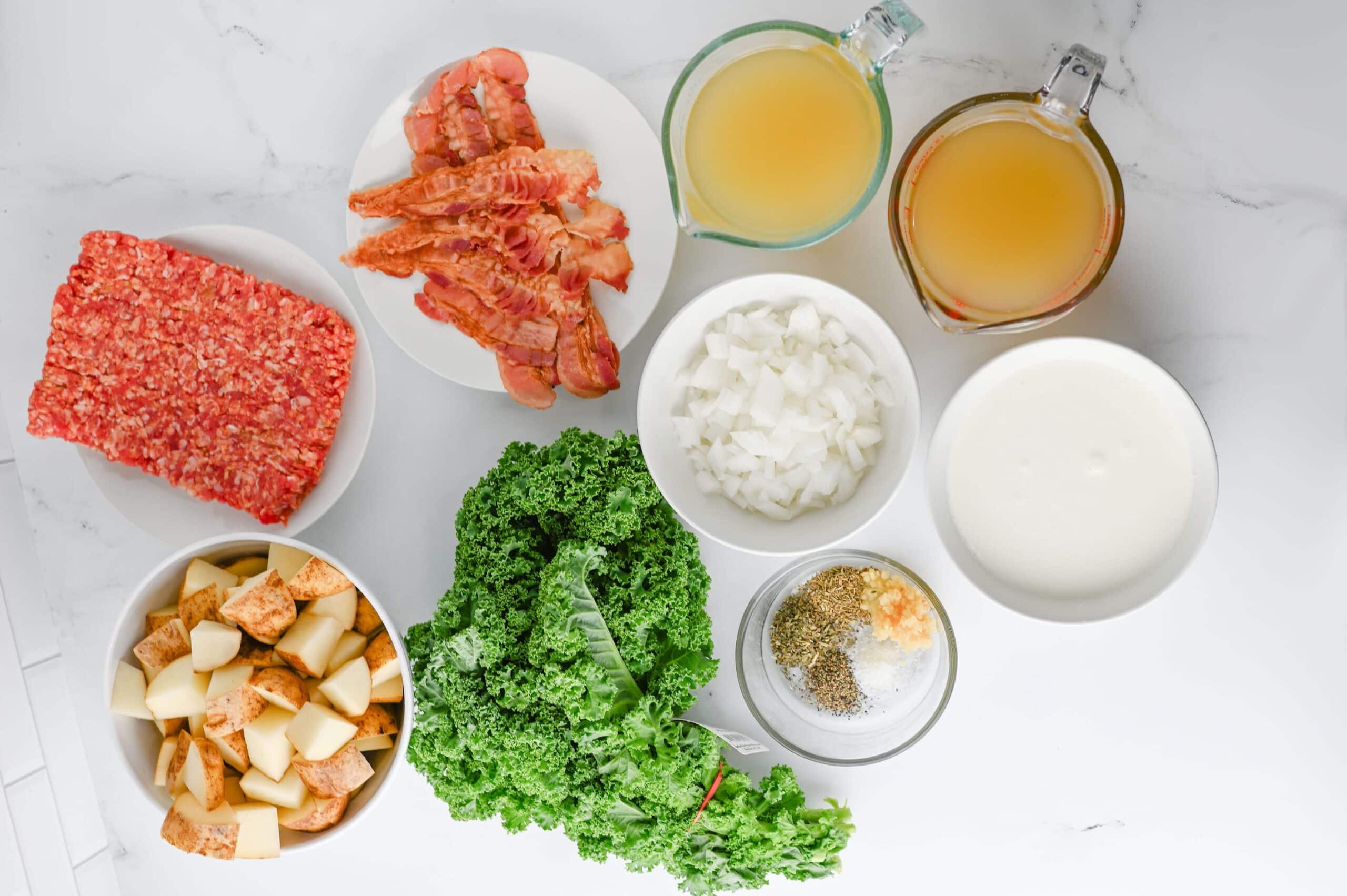 Crockpot Zuppa Toscana Process Ingredients
