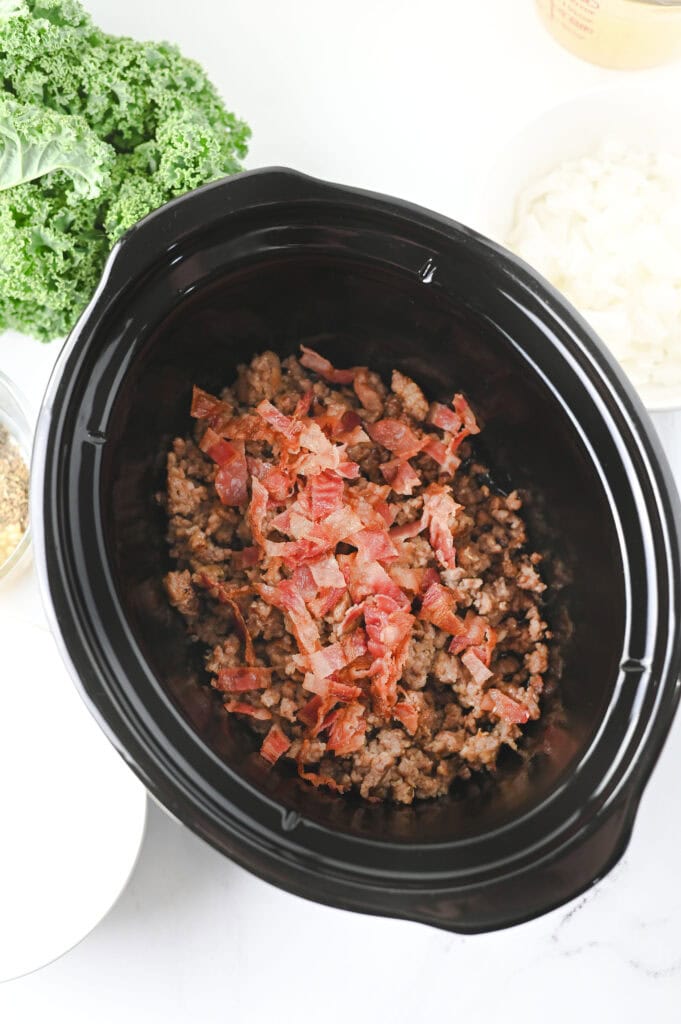 Crockpot Zuppa Toscana Process Photo