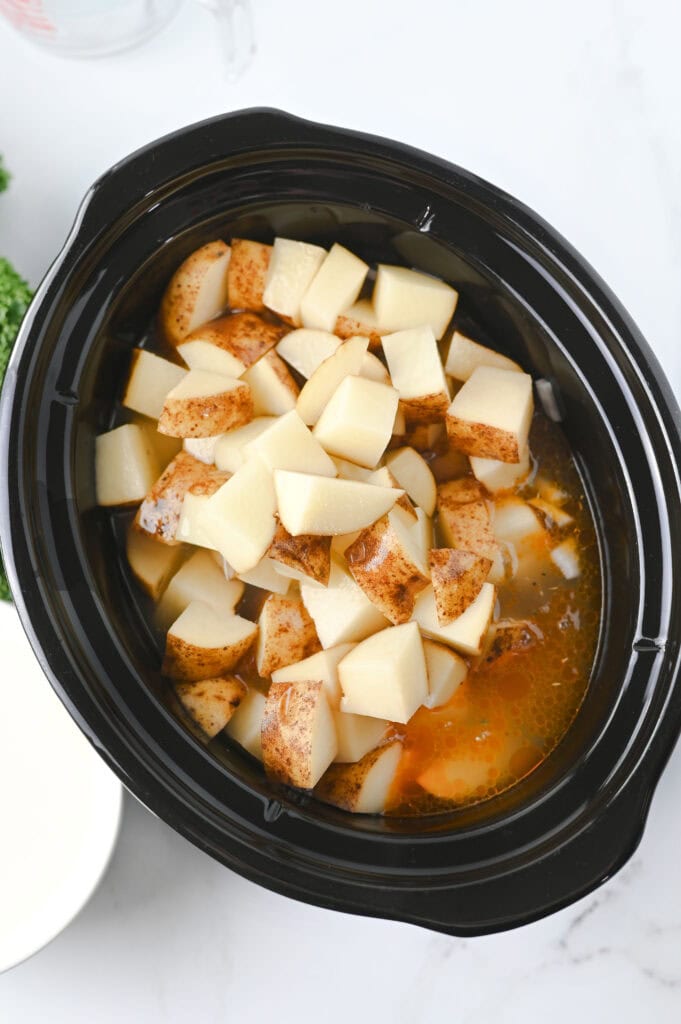 Crockpot Zuppa Toscana Process Photo