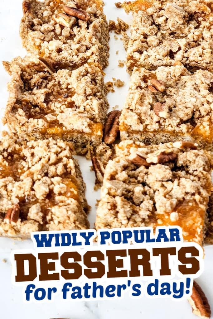desserts for father's day - Brown Butter Peach Bars