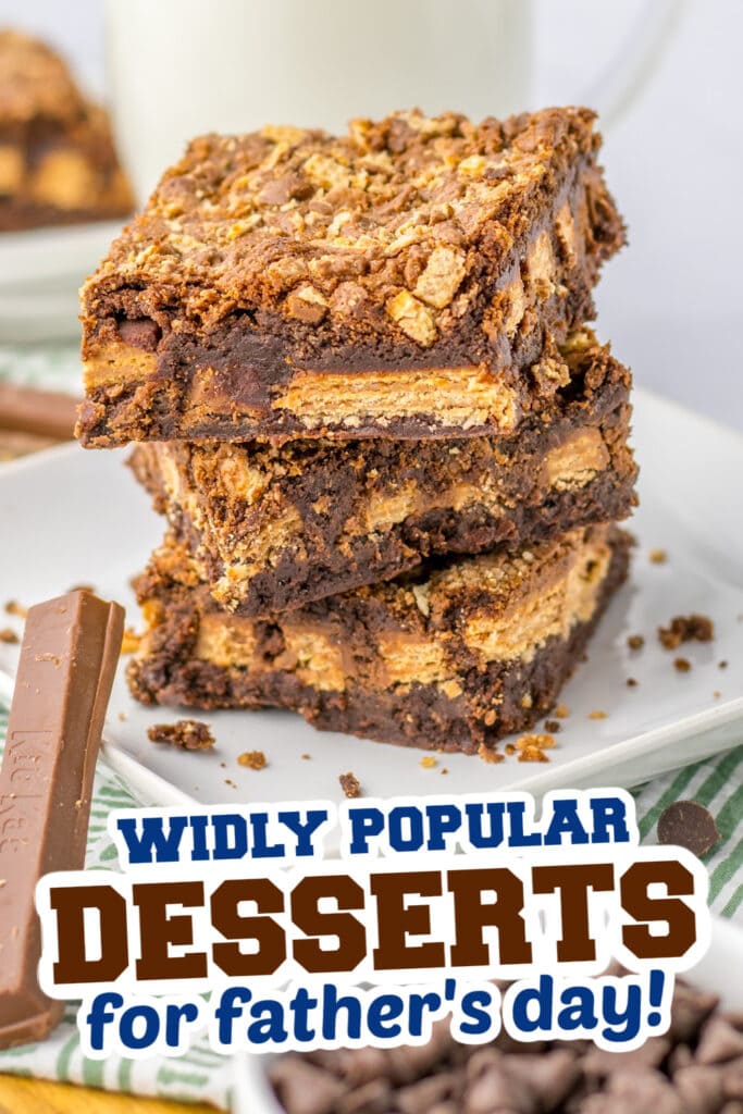 desserts for father's day - KitKat Brownies