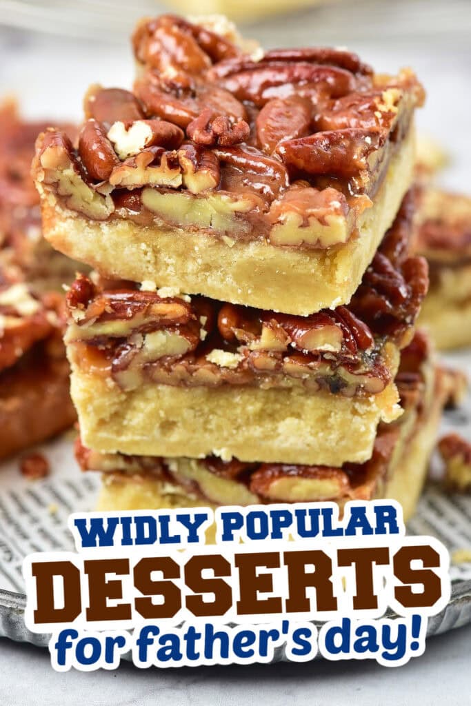 desserts for father's day -Old-Fashioned Pecan Pie Bars