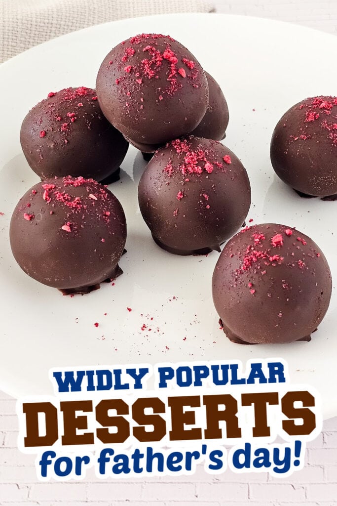 desserts for father's day - Raspberry Chocolate Truffles