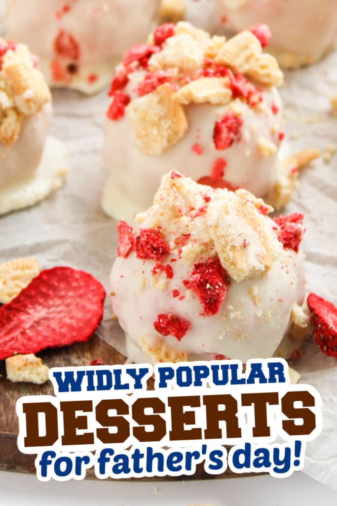 desserts for father's day - Strawberry Shortcake Balls