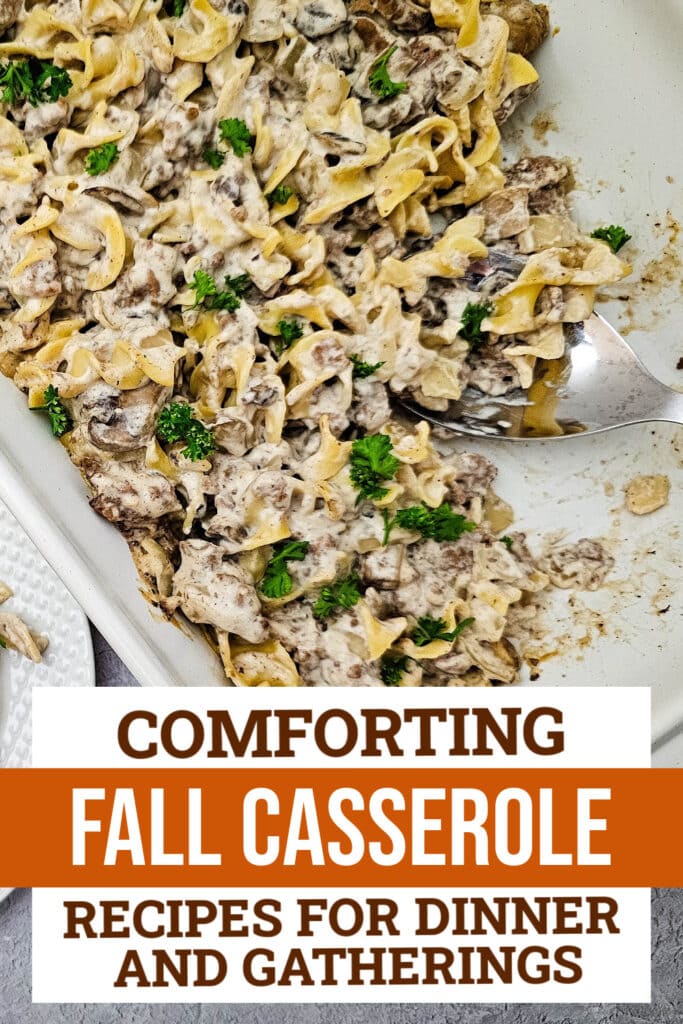 fall casserole recipes - Cheesy Beef Stroganoff Casserole