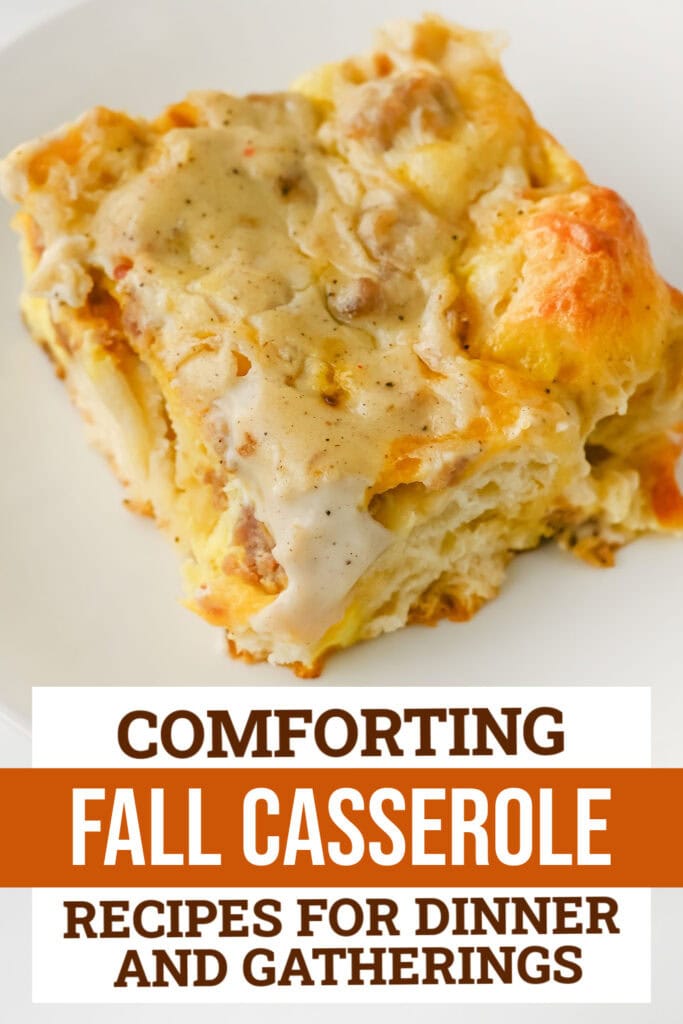 fall casserole recipes - Sausage and Gravy Biscuit Casserole