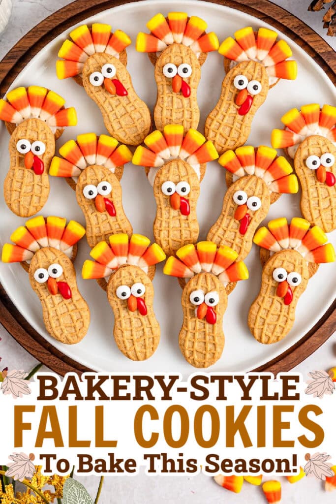 fall cookies - Nutter Butter Turkey Cookies