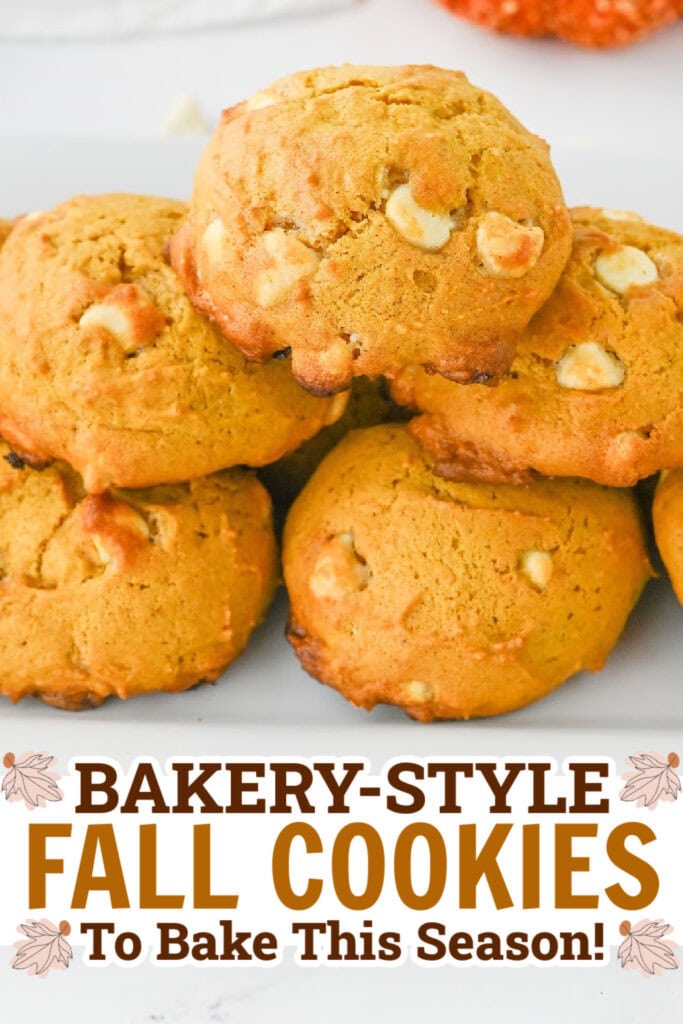fall cookies - Pumpkin White Chocolate Chip Cookies
