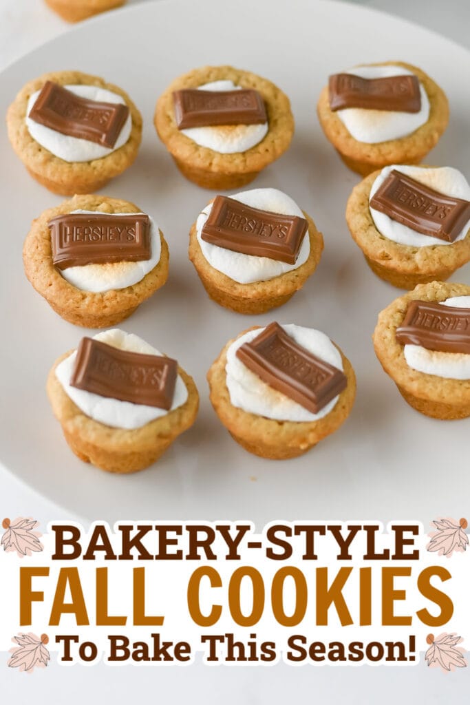 fall cookies - S'mores Cookie Cups