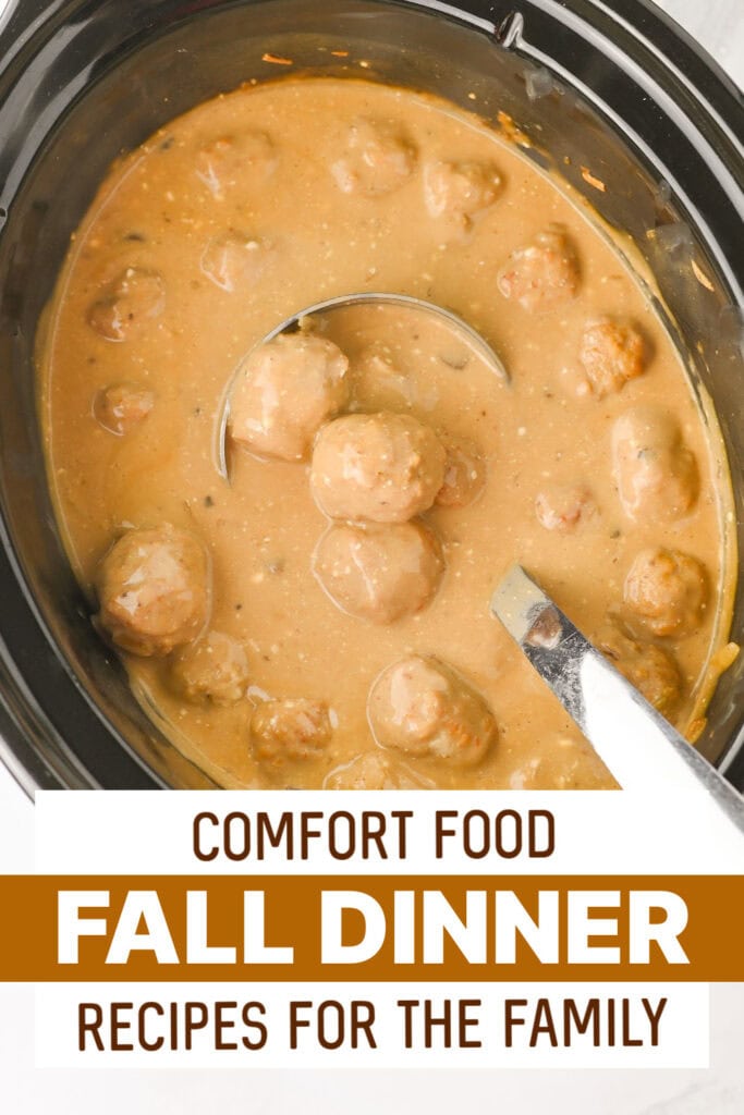fall dinners - Slow Cooker Creamy Meatballs