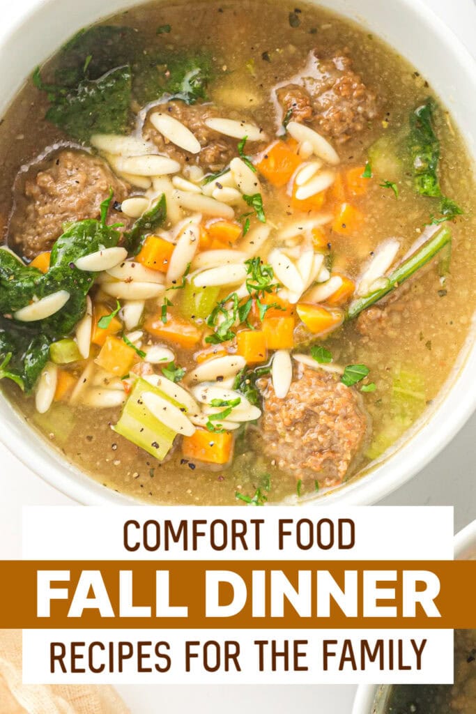fall dinners - Slow Cooker Italian Wedding Soup