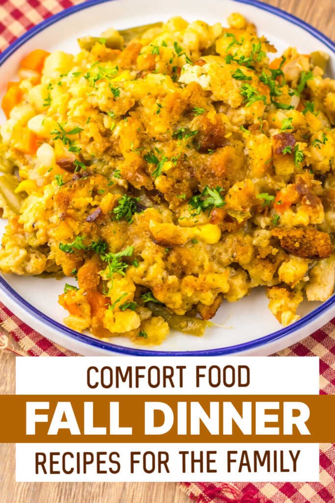 fall dinners - Slow Cooker Turkey Pot Pie with Stuffing Topping