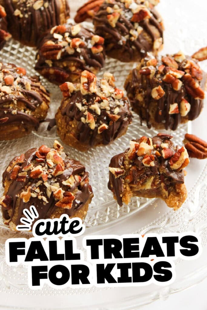 fall treats for kids - Chocolate-Dipped Pecan Pie Balls